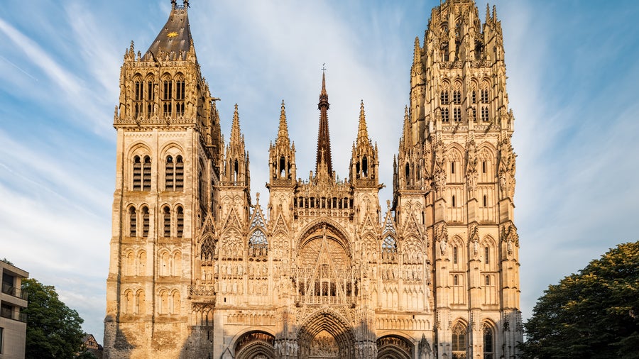 Cathedral of Notre-Dame in Rouen City Center, France