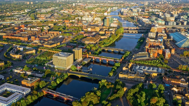 Aerial view of Glasgow