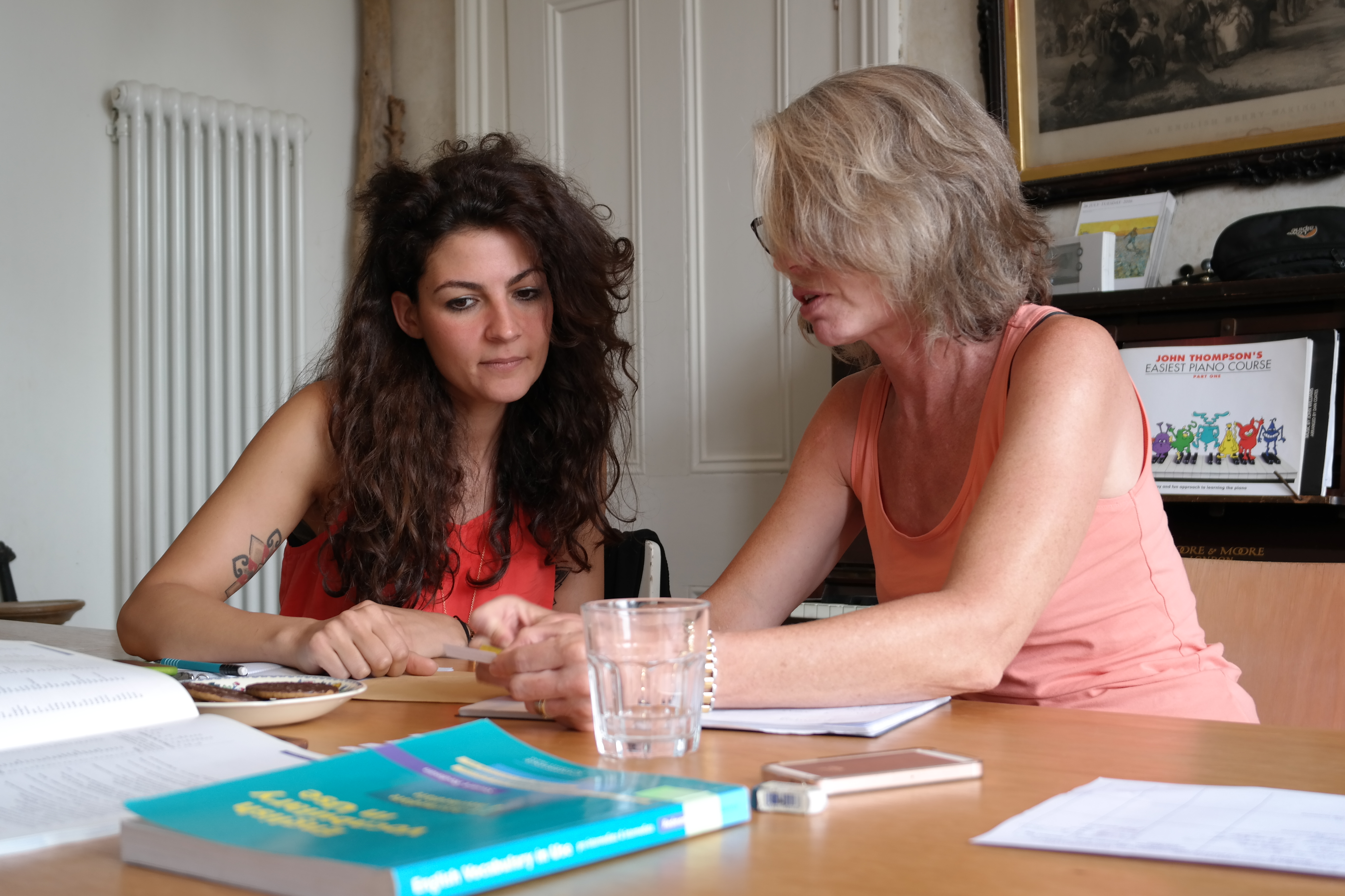 A student during a lesson in the teacher's home