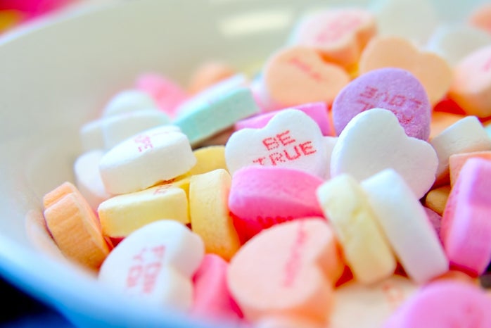 Candy hearts be true