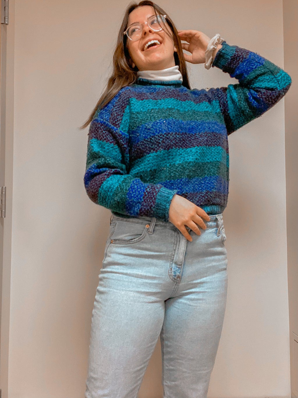 Turtleneck under sweater