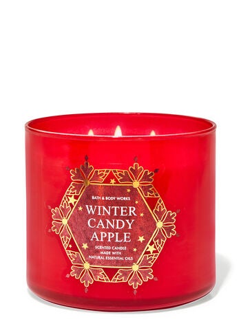 Winter candle apple