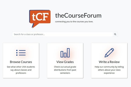 thecourseforum landing page