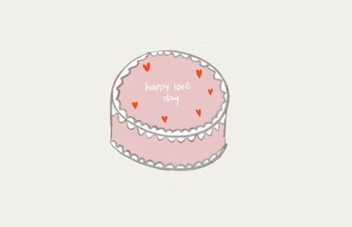 a drawing of a mini aesthetic cake