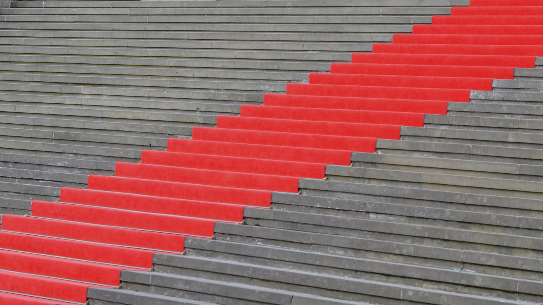 Red carpet on steps