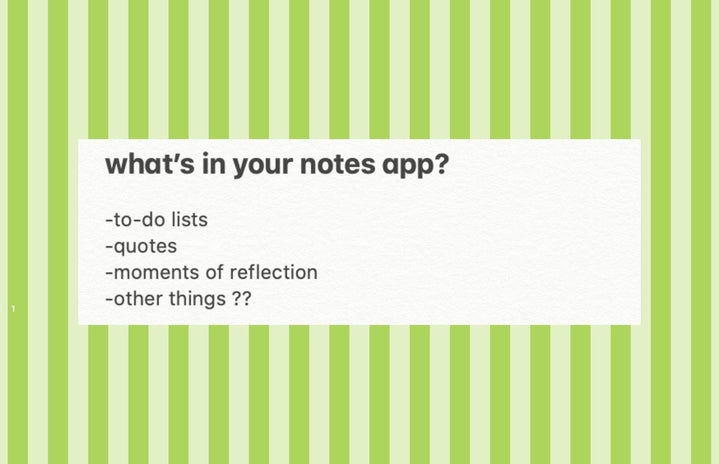 notes app header