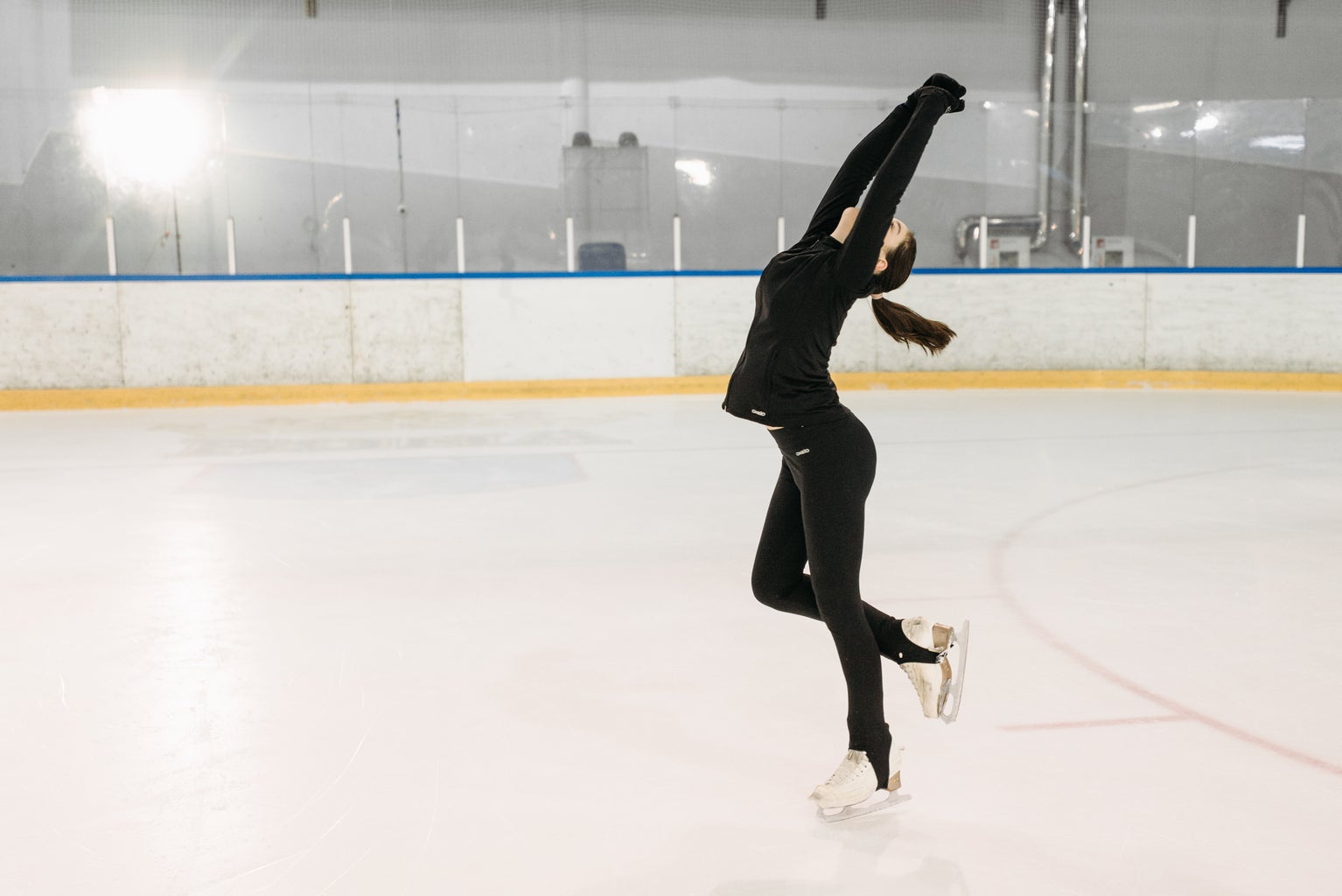 a figure skater performing a spin