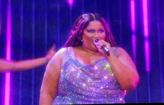 Lizzo performing at Madison Square Garden