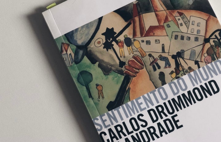 Cover image of the book \"Sentimento do Mundo\", by Carlos Drummond de Andrade