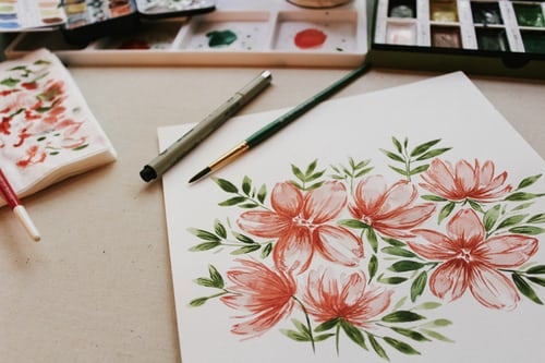 painting of flowers for the spring