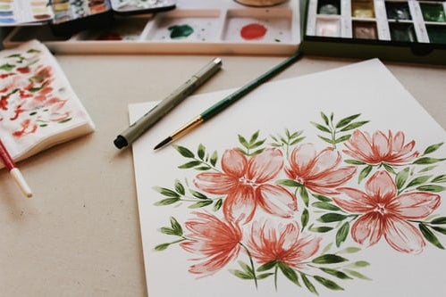 painting of flowers for the spring