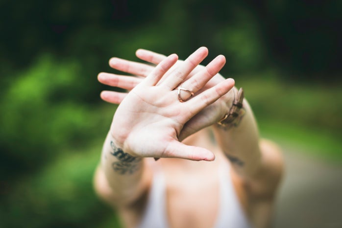 woman holding out hands saying no by Drew Hays from Unsplash?width=698&height=466&fit=crop&auto=webp