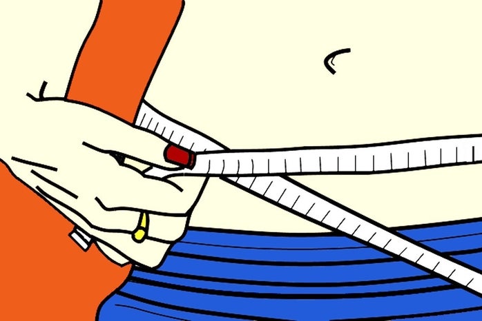 illustration of measuring waist