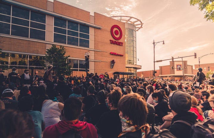 Target store with people outside