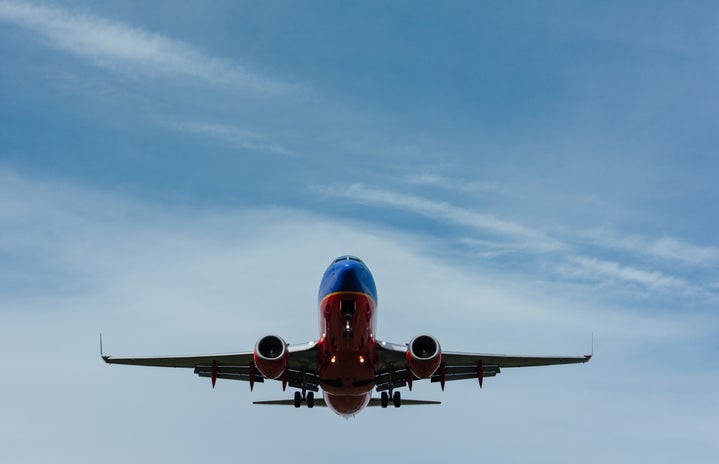Red and blue plane