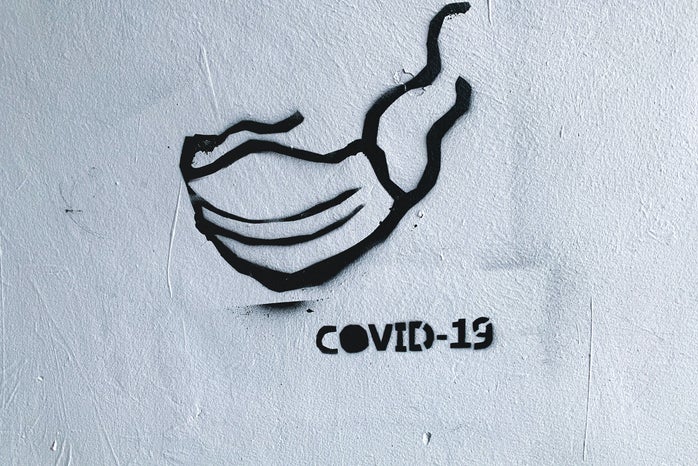 covid-19 wall graffiti