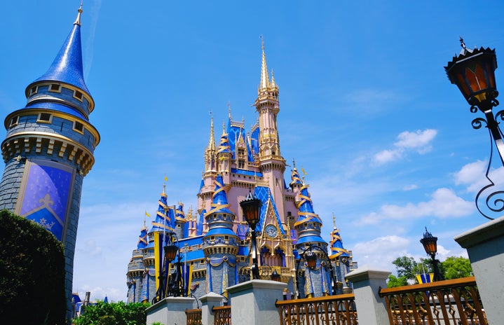 Walt Disney World Cinderella Castle 50th anniversary decorations