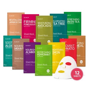 12 pack glam up sheet masks