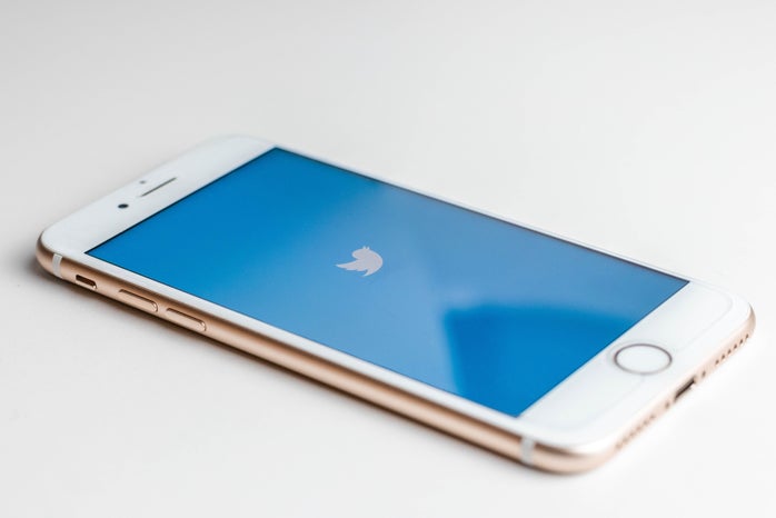 iPhone with Twitter logo