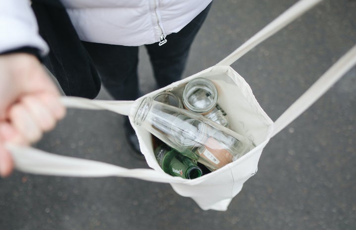 glass bottles in Reusable bag