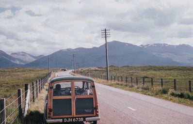 van driving travel film