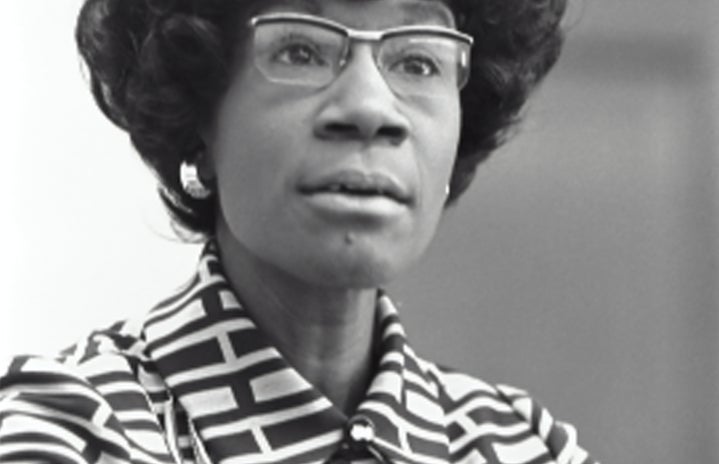 Congresswoman Shirley Chisholm announcing her candidacy for presidential nomination