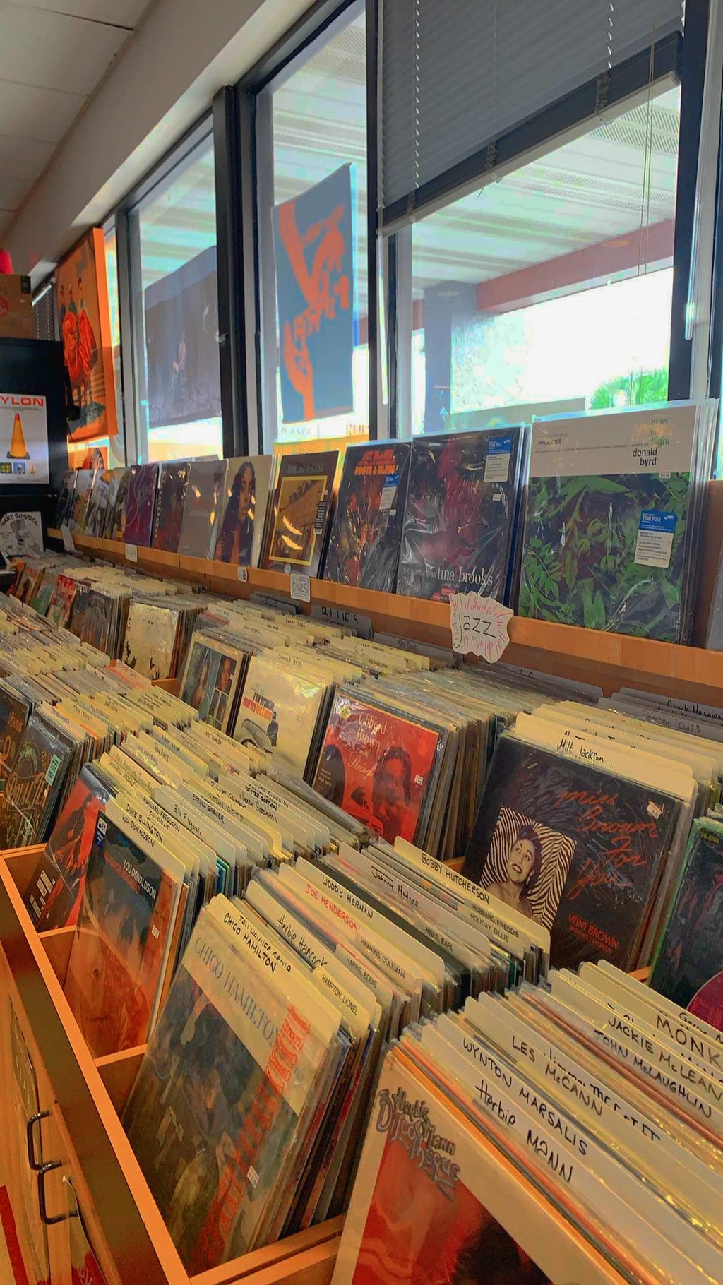 Records at Mojo book store.