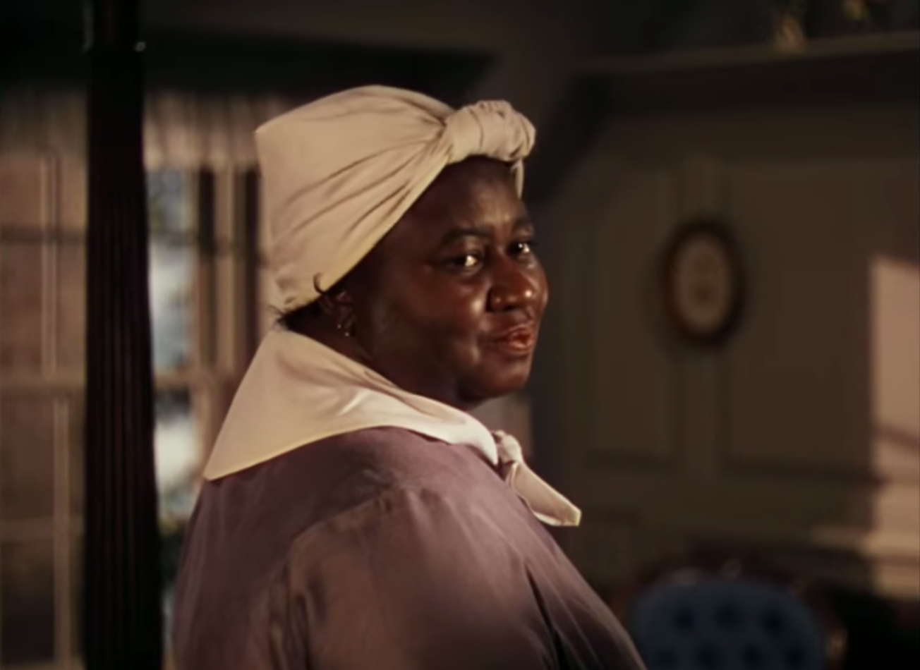 Screenshot of Hattie McDaniel from Gone With the Wind movie trailer on YouTube by Warner Bros.