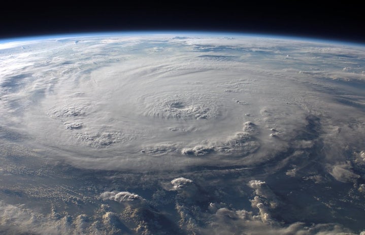 satellite image of a large hurricane
