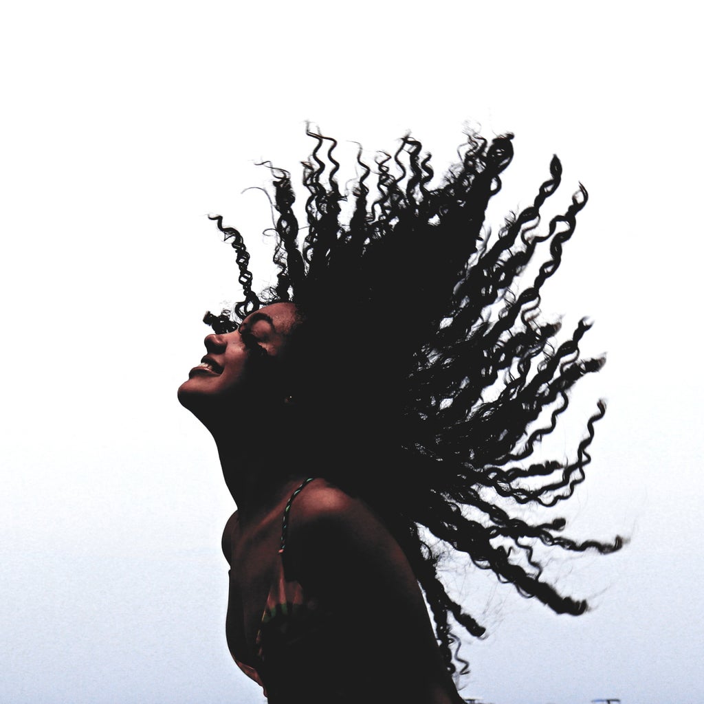 woman with curly hair