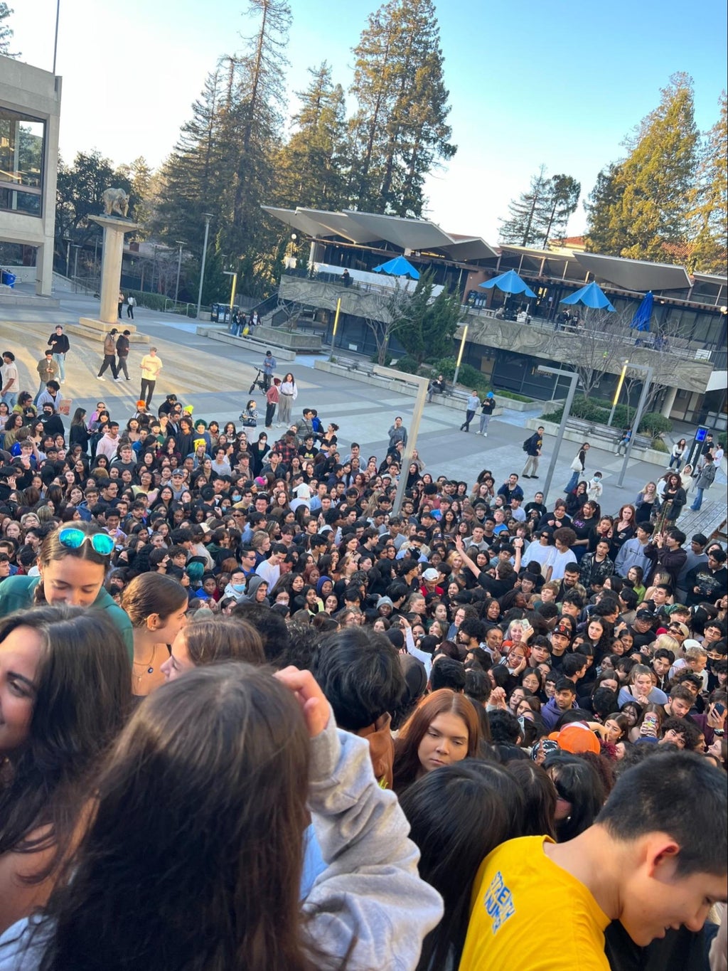 Crowd at Soulja Boy concert on Lower Sproul at UC Berkeley
