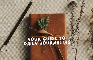 An image from Canva of a journal with text added over it.