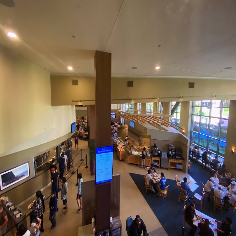 UCLA De Neve Dining Hall from above