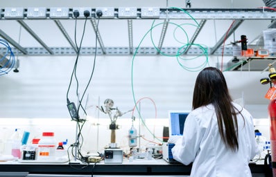 Female chemical engineer in laboratory