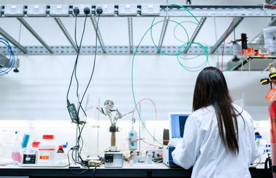 Female chemical engineer in laboratory