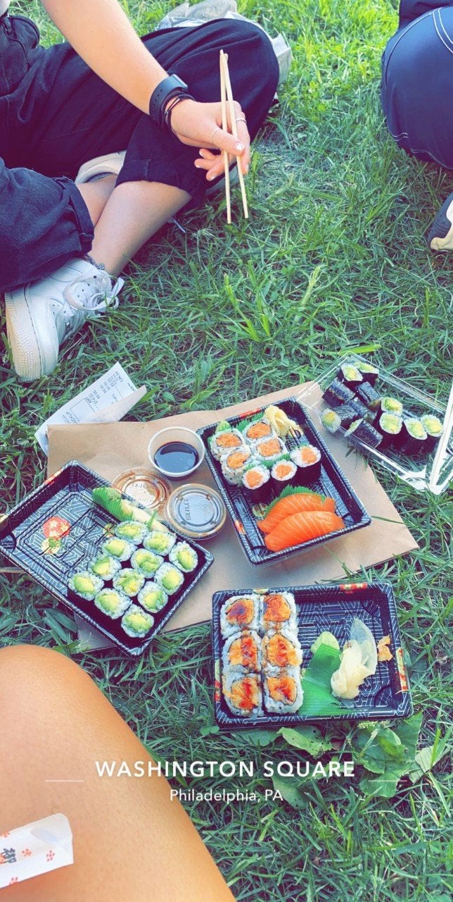 sushi in the park
