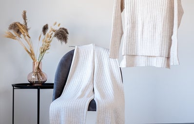 Matching white pants + sweater set