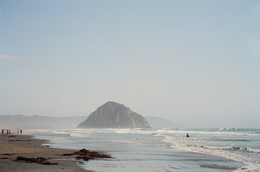 big rock in water