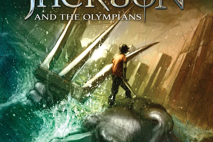 cover of the lightning thief by rick riordan
