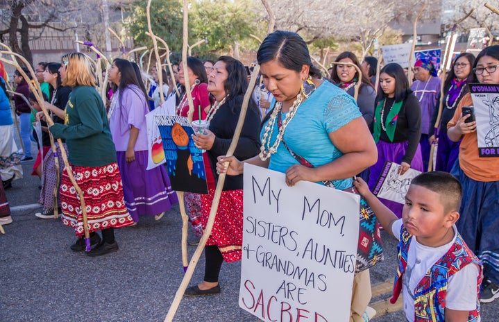 Tohono Indian women at the Tucson 2019 Women’s March