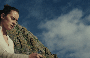 gif of Rey from Star Wars: The Last Jedi