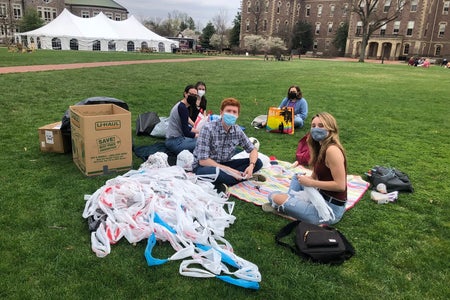 Images from an recycling initiative on my campus.