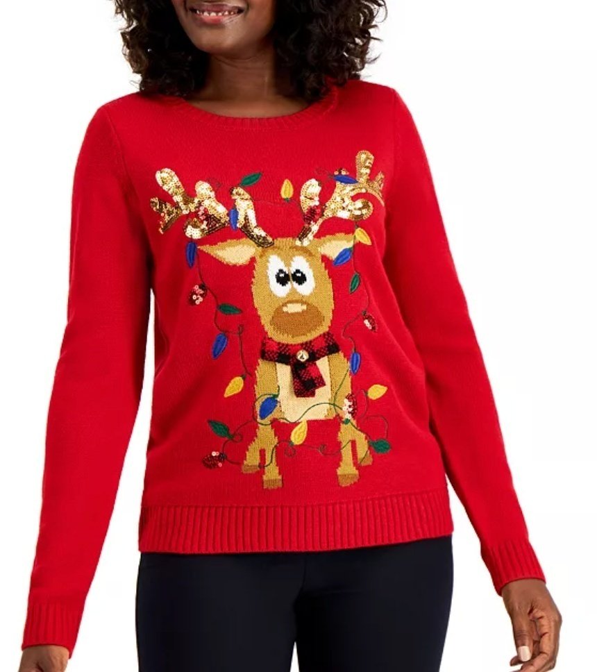 macy's christmas sweater womens