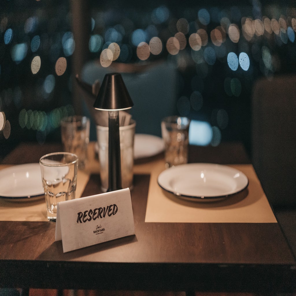 reserved sign on table