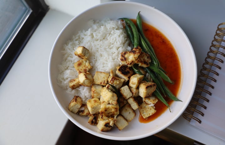 Original photo of tofu recipe I tried