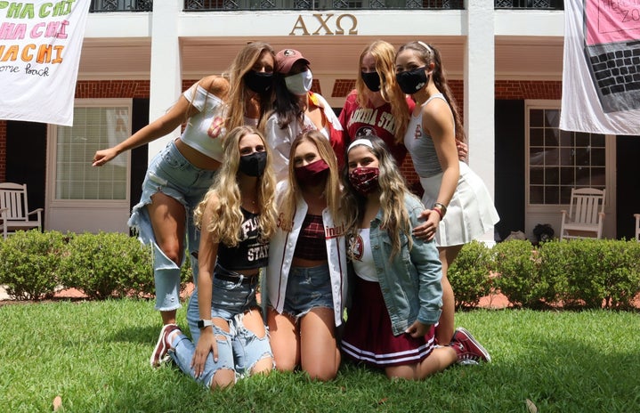 Victoria with sisters-sorority