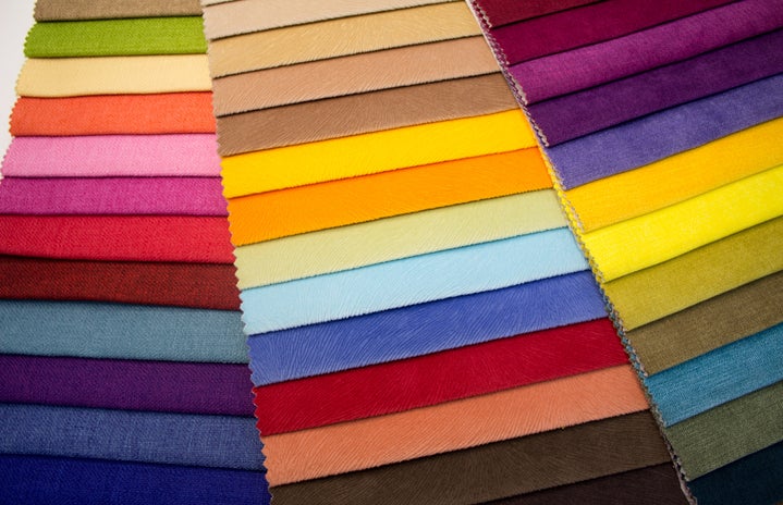 multi-colour striped textile