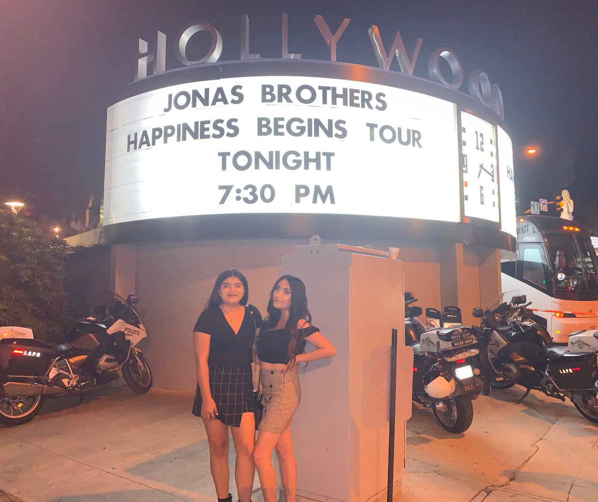 The picture is of me and my sister outside a concert hall.