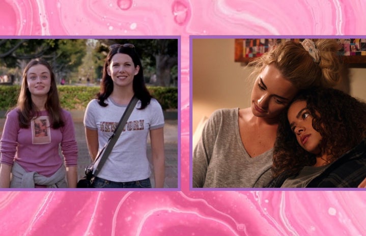 Ginny and Georgia and Gilmore Girls collage
