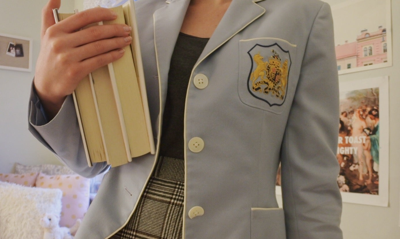 books and blazer